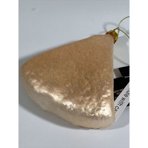 Robert Stanley Slice Pizza Hand Blown Glass Christmas Ornament 4” Lot Of 3 - Picture 5 of 6